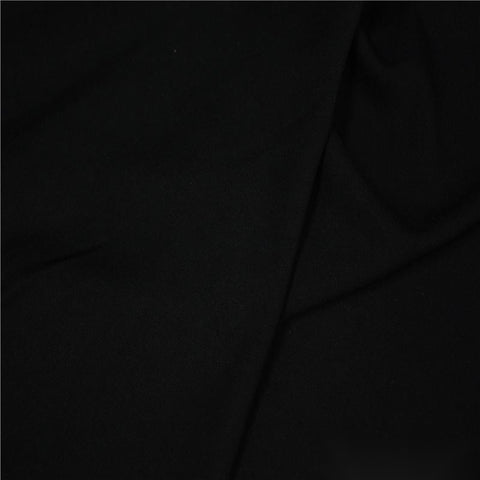 Polyester Stretch Ponte Knit Fabric, 259 gsm, 160 cm — Black