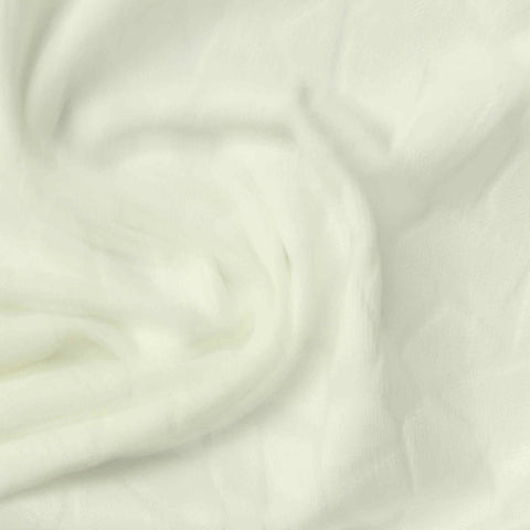 Jacquard Polyester Stretch Pointelle Knit Fabric, 284 gsm, 160 cm — White