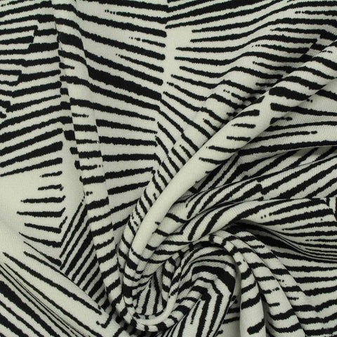 Black Lines Knit, Polyester, 207 gsm