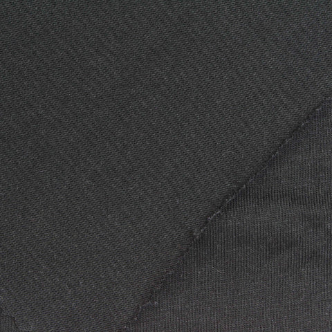Cotton Polyester Jersey Knit Fabric, 145 gsm, 152 cm — Black