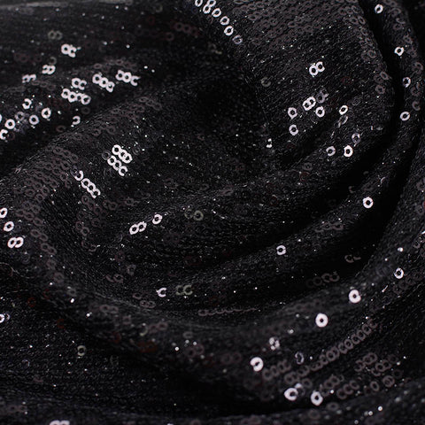 100% Polyester Mesh Fabric, 163 gsm, 140 cm — Black