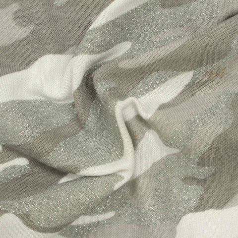 Grey Glitter-Camo Knit, Poly-Viscose