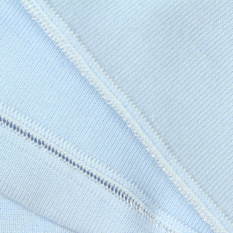 100% Polyester Rib Knit Fabric, 650 gsm, 120 cm — Blue