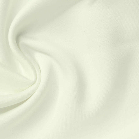 Polyester Viscose Stretch Scuba Knit Fabric, 350 gsm, 165 cm — White