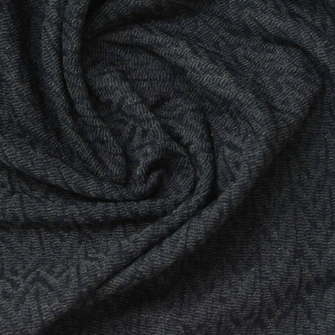 Dark Grey Tone-on-Tone Jersey Knit, Poly-Viscose