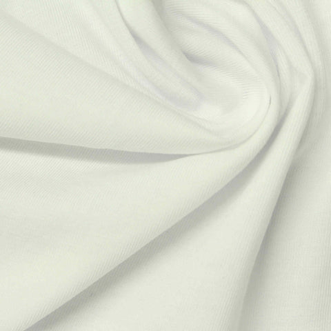 Cotton Tencel Lyocell Stretch Jersey Knit Fabric, 160 gsm — White