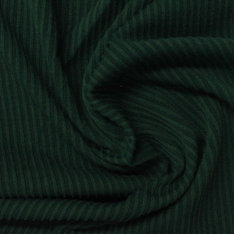 Dark Green Rib Knit, Polyester