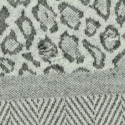 Grey Leopard Knit, Polyester