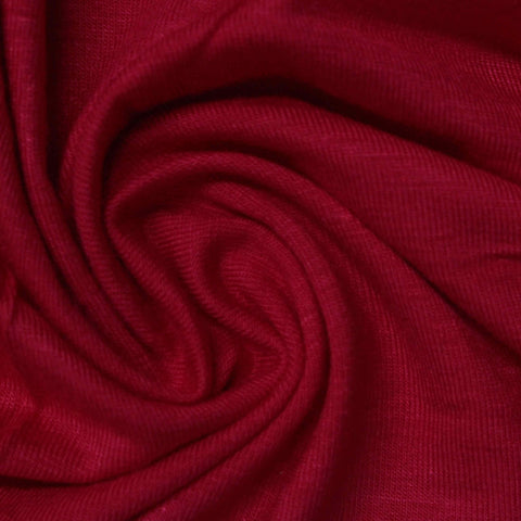 Deep Red Jersey Knit, Viscose