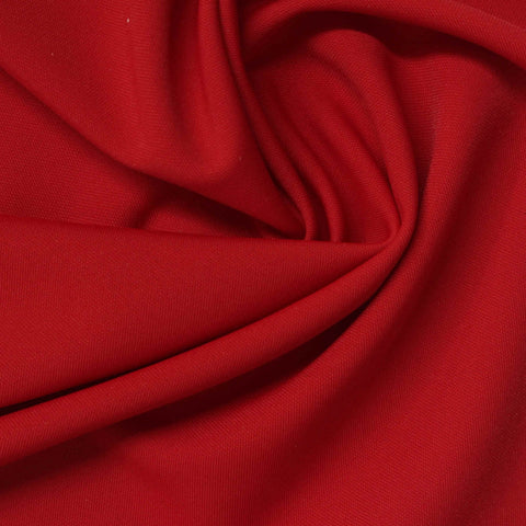 Polyester Stretch Piqué Knit Fabric, 230 gsm, 160 cm — Red