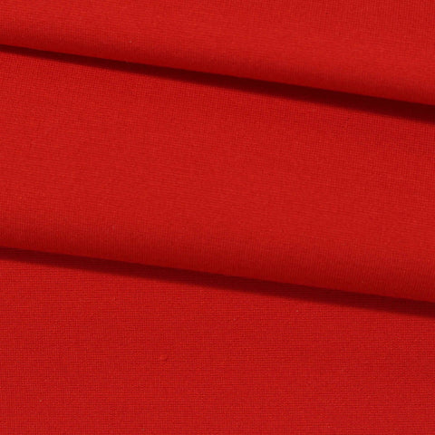 Brushed Viscose Nylon Stretch Ponte Knit Fabric, 470 gsm, 160 cm — Red