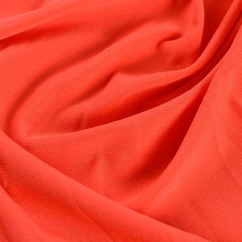 Polyester Stretch Linen-Look Fabric, 200 gsm, 160 cm — Red
