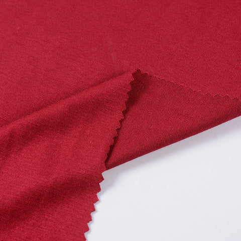 Viscose Stretch Jersey Knit Fabric, 170 gsm, 160 cm — Red
