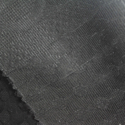 Black Tone-on-Tone Jacquard, Poly-Cotton, 320 gsm