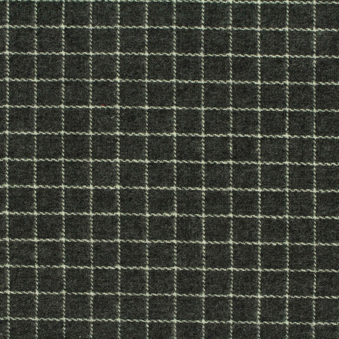 Dark Grey Check Woven, Cotton-Poly