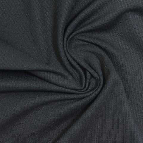 Plaid 100% Polyester Jersey Knit Fabric, 165 gsm — Navy