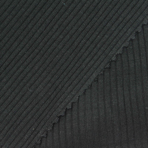 Black Rib Knit, Cotton