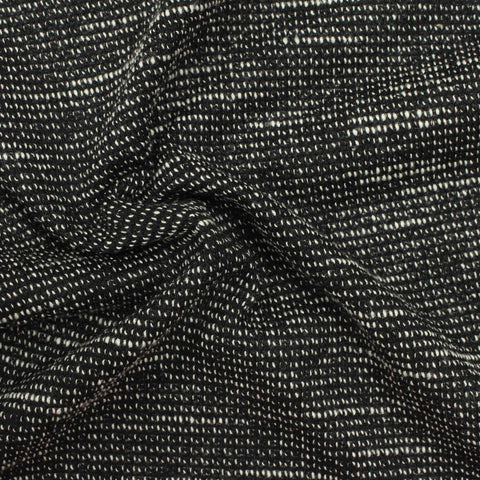 Black Marl Chunky Knit, Cotton-Poly, 232 gsm