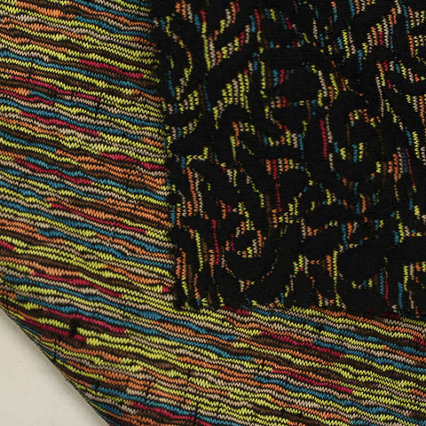 Black Abstract Jacquard, Polyester, 300 gsm