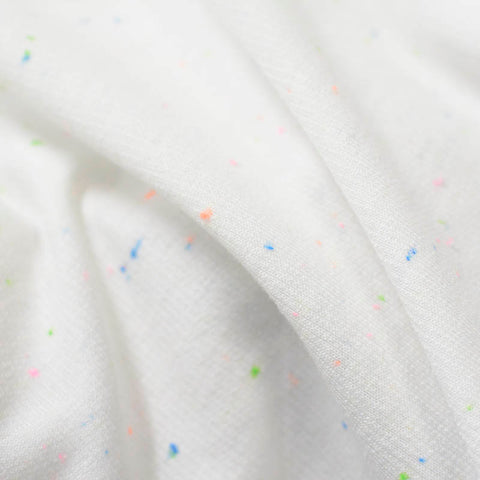 White Flecks French Terry, Poly-Viscose