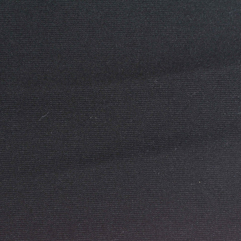 Viscose Nylon Stretch Ponte Knit Fabric, 300 gsm, 150 cm — Black