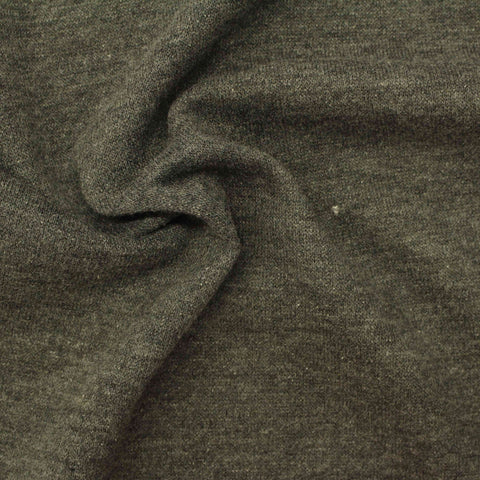 Dark Green Marl French Terry, Cotton