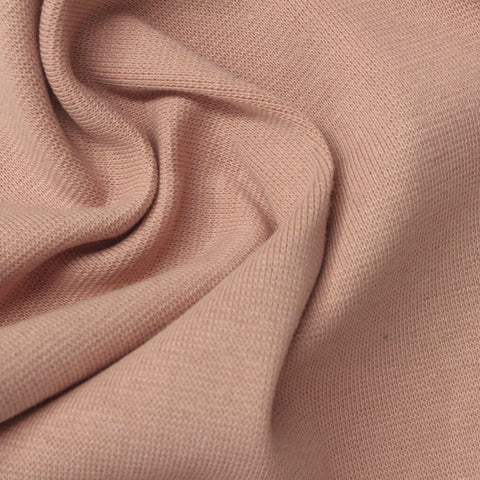Dusty Rose Ribbed Rib Knit, Cotton