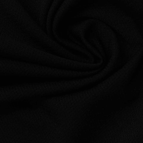 Nylon Stretch Knit Fabric, 180 gsm, 150 cm — Black