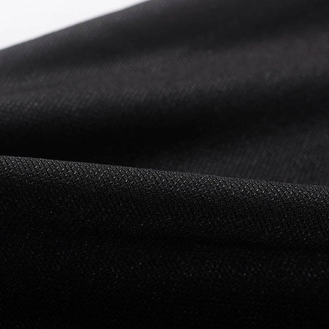 Polyester Stretch Interlock Knit Fabric, 300 gsm, 150 cm — Black