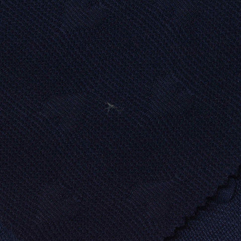 Navy Tone-on-Tone Heart Jacquard, Polyester