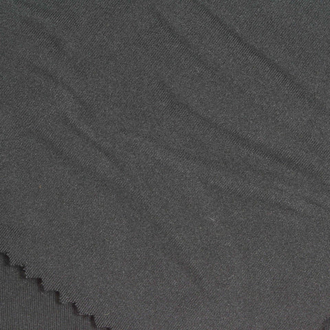 Brushed Polyester Stretch Interlock Knit Fabric, 240 gsm, 152 cm — Grey