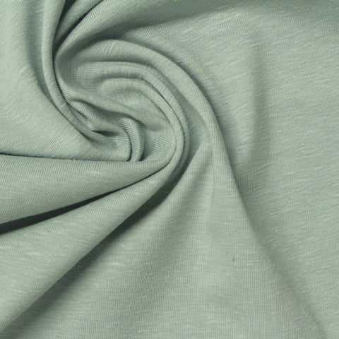 Light Green Heathered-Marl Jersey Knit, Cotton-Tencel Lyocell