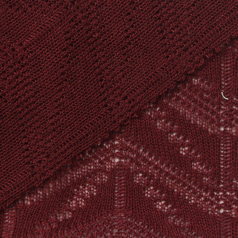 Red Openwork Pointelle Knit, Polyester, 230 gsm