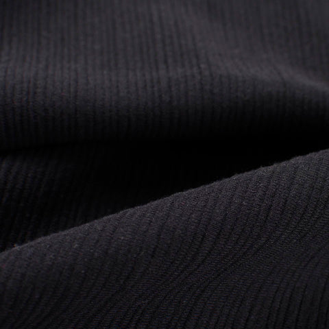 Black Ribbed Rib Knit, Polyester
