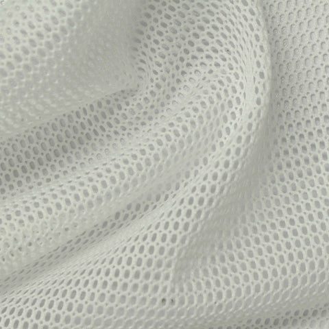 100% Polyester Mesh Fabric, 130 gsm, 160 cm — White