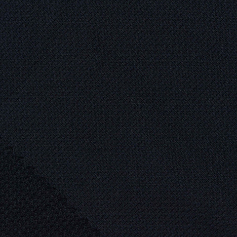 Dark Navy Grid Waffle Knit, Polyester