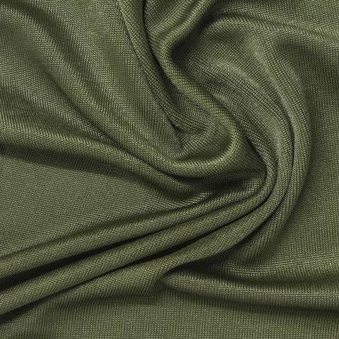 Polyester Stretch Rib Knit Fabric, 235 gsm — Green