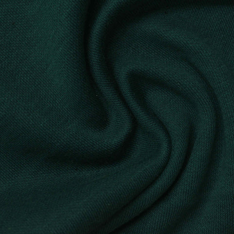 Dark Green Piqué Knit, Cotton-Poly