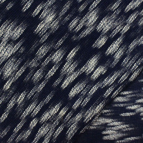 Navy Marl Chunky Knit, Poly-Viscose, 224 gsm