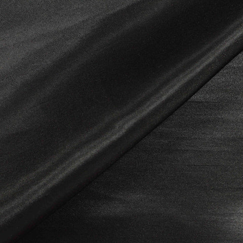 Slub 100% Polyester Woven Fabric, 127 gsm — Black