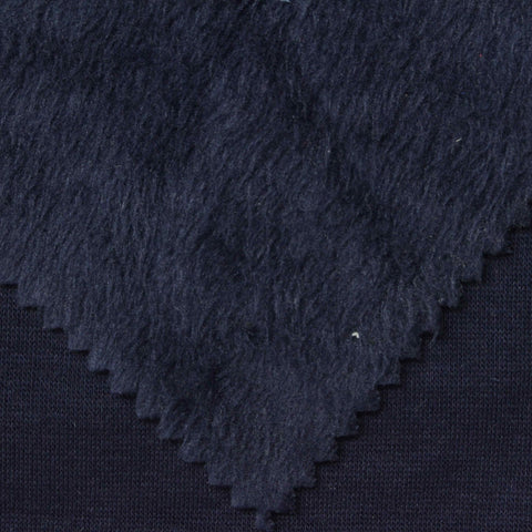 Cotton Polyester Stretch Velvet Fabric, 300 gsm, 150 cm — Navy