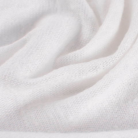 Off-White Piqué Knit, Viscose-Poly