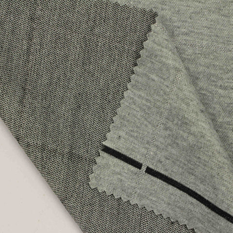 Dark Grey Check Interlock Knit, Polyester