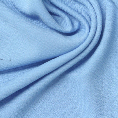 100% Polyester Interlock Knit Fabric, 200 gsm — Blue