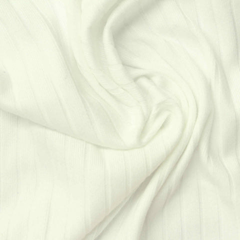 Off-White Ribbed Rib Knit, Polyester