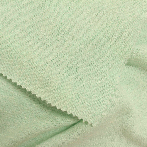 Polyester Viscose Chunky Knit Fabric, 228 gsm, 164 cm — Green