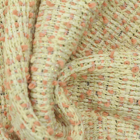 Polyester Cotton Blend Chunky Knit Fabric, 510 gsm, 180 cm — Beige