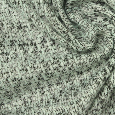 Dark Grey Heather Chunky Knit, Polyester, 115 gsm
