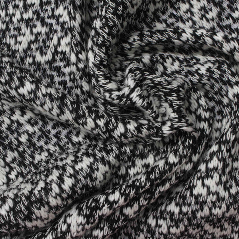 Black Marl Chunky Knit, 150 gsm