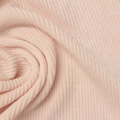 Acrylic Stretch Rib Knit Fabric, 360 gsm, 115 cm — Pink